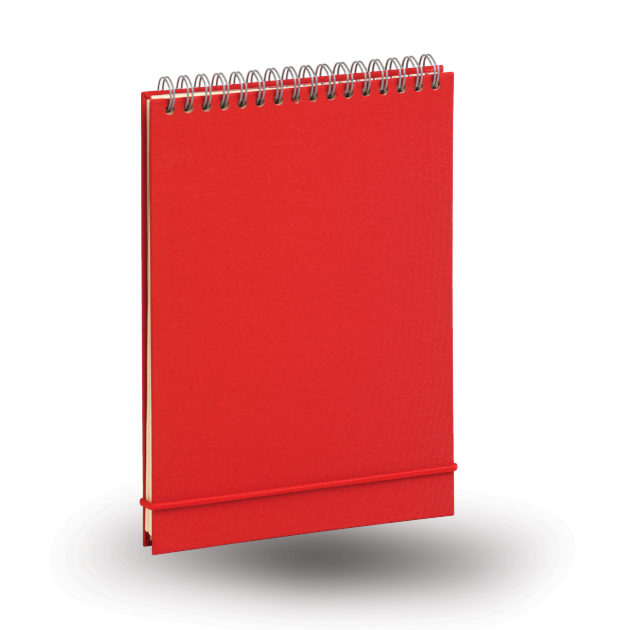  دفتر خط دار 80 برگ عمودی جلد سخت سیمی مدل کاوش آراد | طرح قرمز 1 بوک کلاب ایران 1 