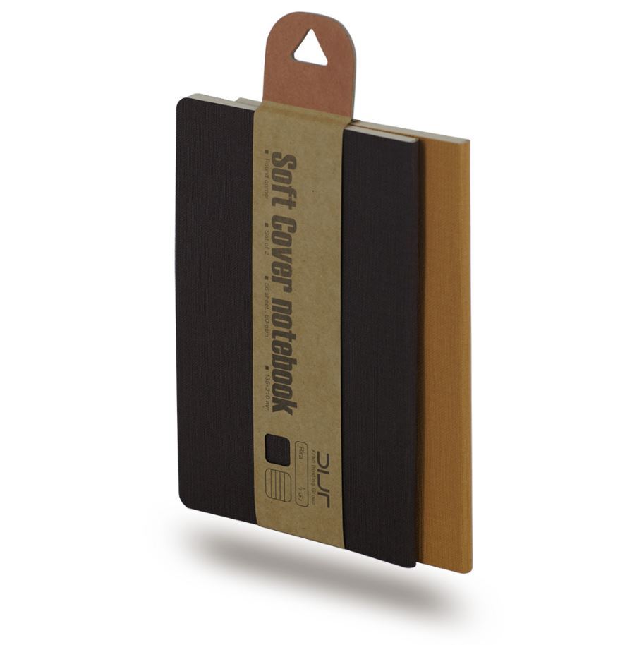  دفتر خط دار 56 برگ دو قلو آراد| طرح مشکی قهوه ای 1 بوک کلاب ایران1 