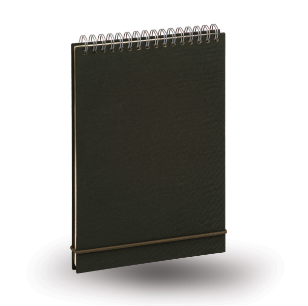  دفتر خط دار 80 برگ عمودی جلد سخت سیمی مدل کاوش آراد | طرح مشکی 1 بوک کلاب ایران 1 