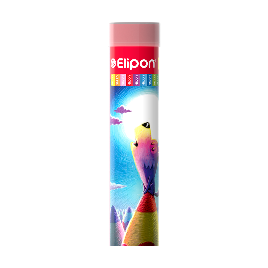  مداد رنگی 12 رنگ جعبه فلزی الیپون کد (8121252) | ELIPON بوک کلاب ایران 1 
