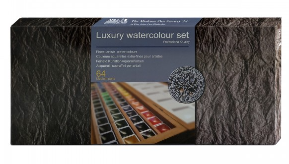 آبرنگ 64 رنگ افرا مدل (Luxury) | AFRA بوک کلاب ایران 1
