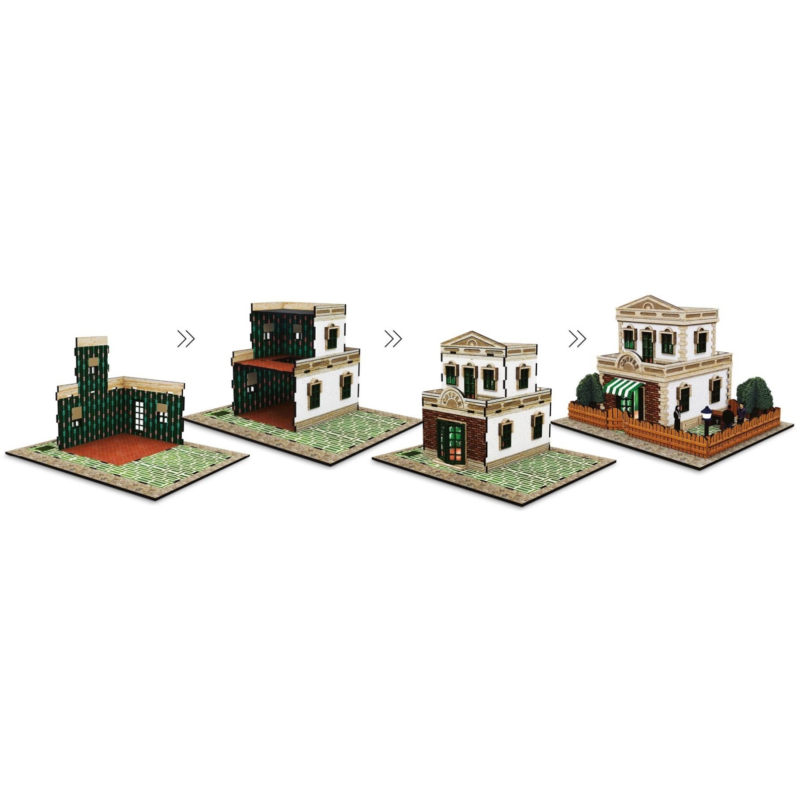  کیت ساختنی چوبی Eshel مدل کافه سه‌بعدی بوک کلاب ایران2 