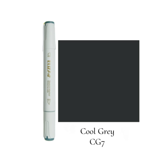 ماژیک دوسر برند الیزا (Cool grey) | ELIZA CG7 بوک کلاب ایران 1