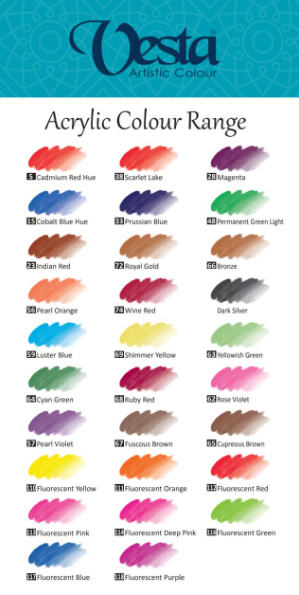  رنگ اکریلیک وستا کد Yellow Ochre) 44) حجم 75 میلی لیتر بوک کلاب ایران 3 