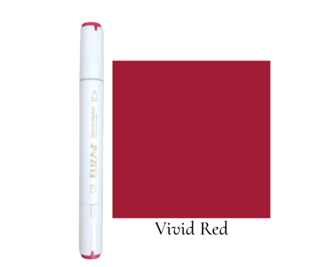  ماژیک دوسر برند الیزا کد 4 ( Vivid red) بوک کلاب ایران 1 