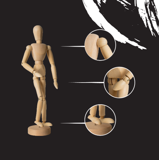 آدمک چوبی (30 سانت) طلقی اعلا | پارس آرتیست بوک کلاب ایران 1